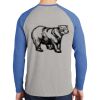 Mens Full Color PosiCharge Long Sleeve Tri Blend Wicking Raglan Tee Thumbnail