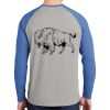 Mens Full Color PosiCharge Long Sleeve Tri Blend Wicking Raglan Tee Thumbnail