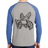 Mens Full Color PosiCharge Long Sleeve Tri Blend Wicking Raglan Tee Thumbnail