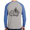 Mens Full Color PosiCharge Long Sleeve Tri Blend Wicking Raglan Tee Thumbnail