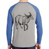 Mens Full Color PosiCharge Long Sleeve Tri Blend Wicking Raglan Tee Thumbnail