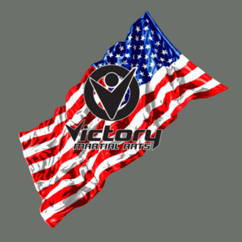 Youth USA Wavey Flag with Victory Martial Arts Logo (White in Design will NOT print) Design