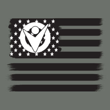 Mens USA Flag with Victory Martial Arts Emblem Among the Stars (White in design will NOT print) Design