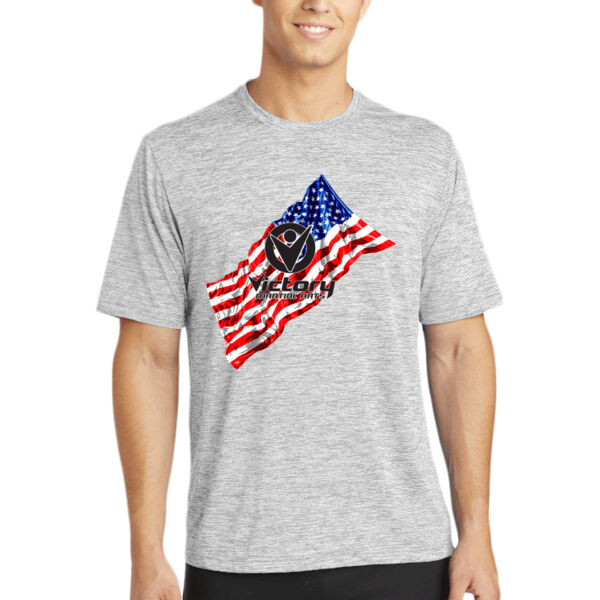 Adult USA Wavey Flag with Victory Martial Arts Logo (White in design will NOT print) Thumbnail