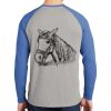 Mens Full Color PosiCharge Long Sleeve Tri Blend Wicking Raglan Tee Thumbnail